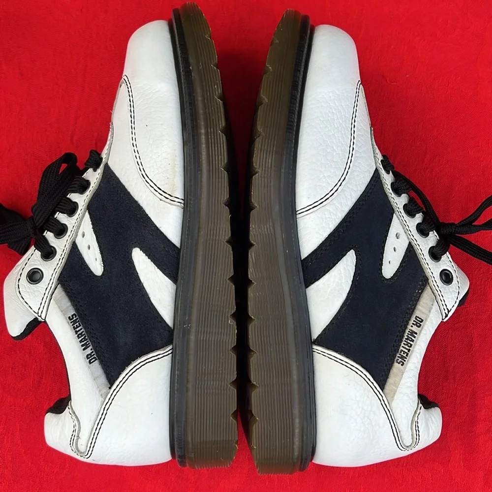 🏴󠁧󠁢󠁥󠁮󠁧󠁿 RARE Vintage Dr. Martens MIE White & Black Chunky Oxfords UK 7